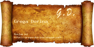 Grega Dorina névjegykártya